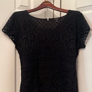 Black Ann Taylor Floral Blouse